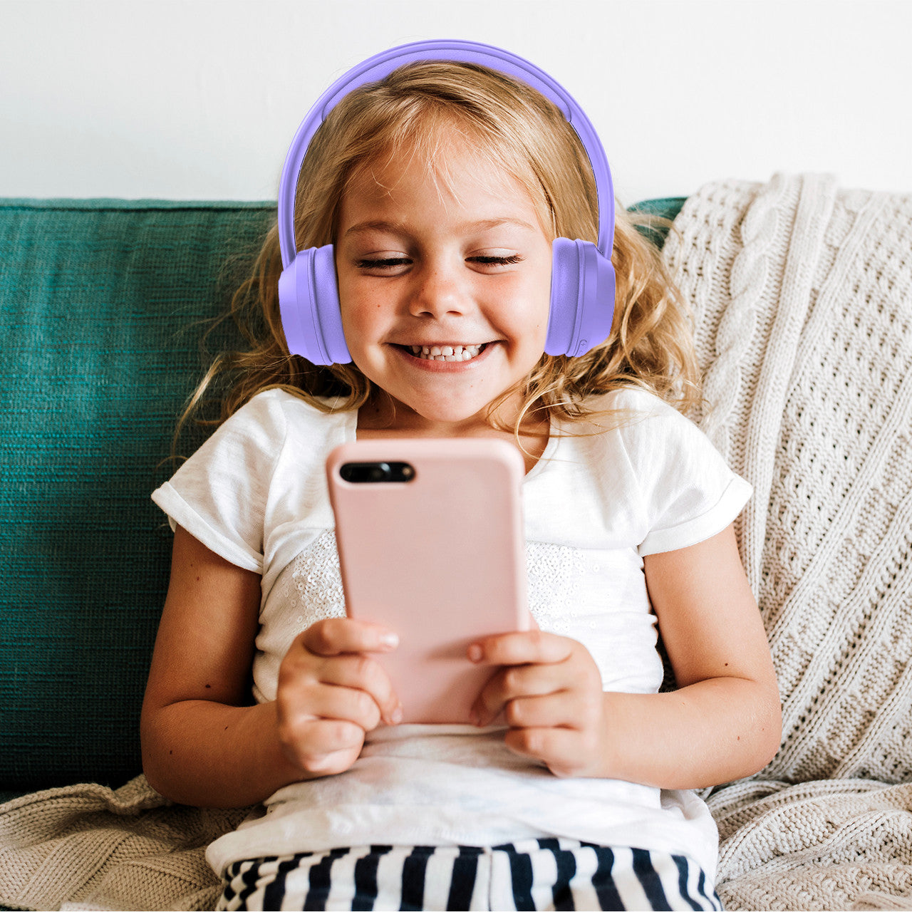 Laser Volume Limited ANC Kids Headphones Lilac - Image 2