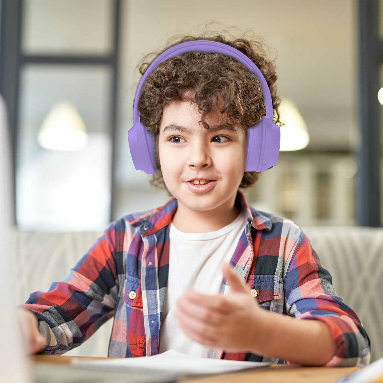 Laser Volume Limited ANC Kids Headphones Lilac - Image 3