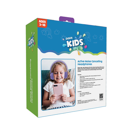 Laser Volume Limited ANC Kids Headphones Lilac - Image 9