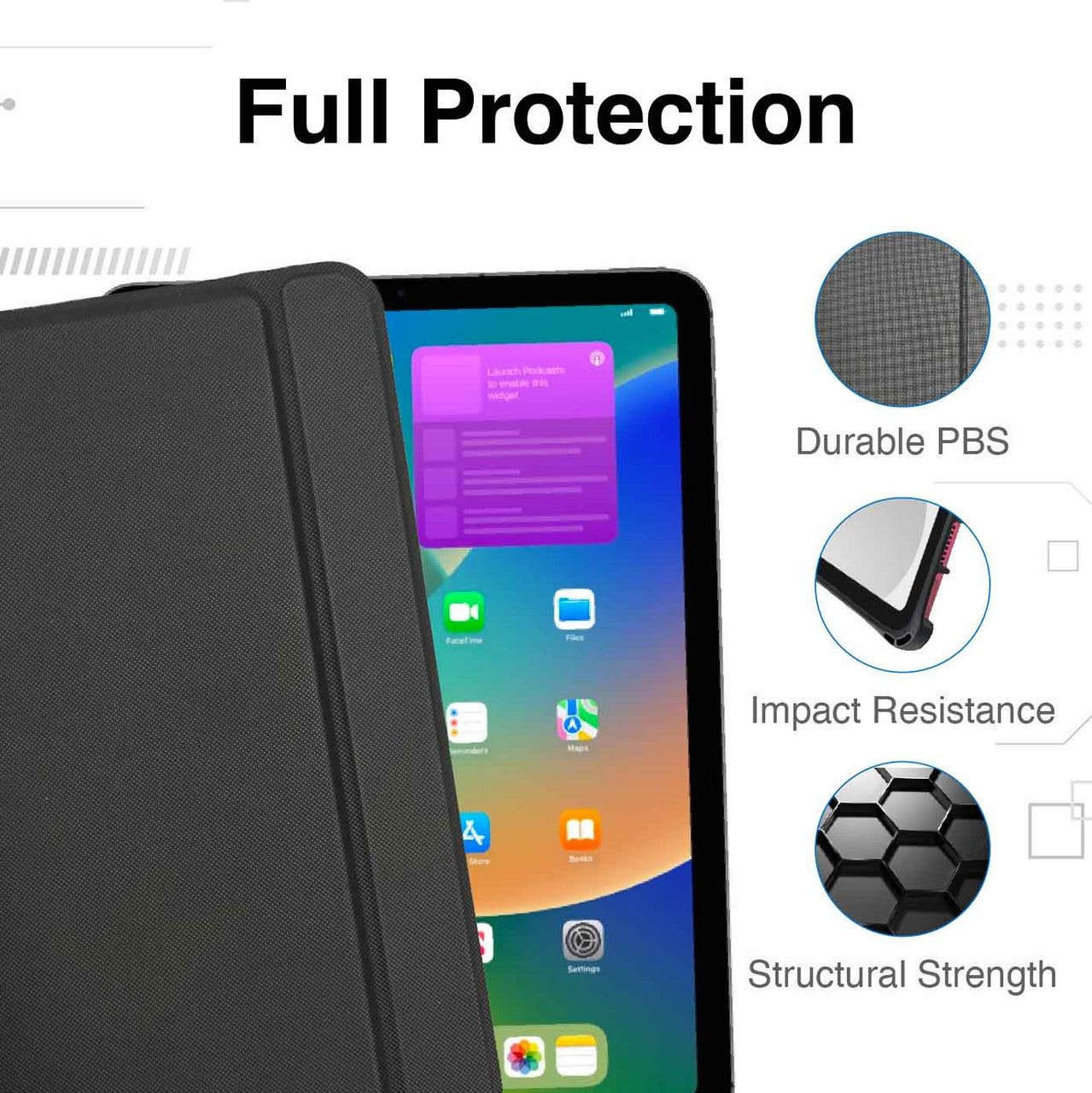 Laser iPad 10.9-inch Wireless Keyboard Case Black - Image 3