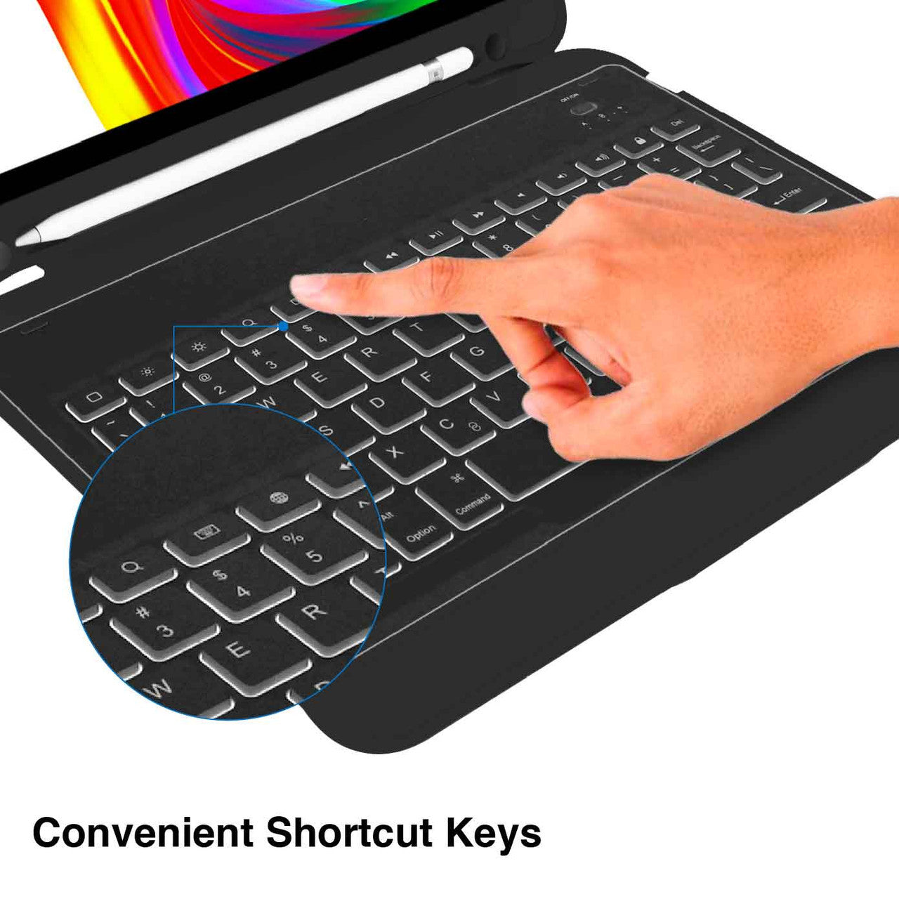 Laser iPad 10.9-inch Wireless Keyboard Case Black - Image 4