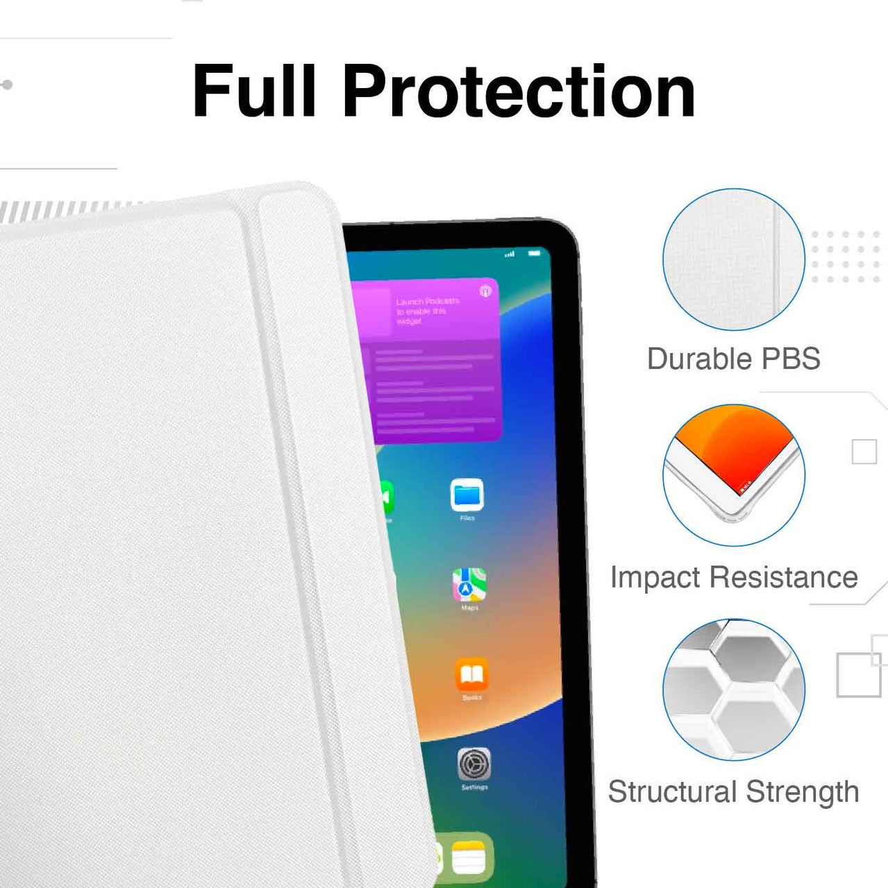 Laser iPad 10.9-inch Wireless Keyboard Case White - Image 8