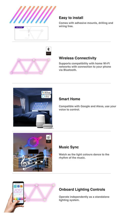 Laser Smart AmbiColour Light Bars RGB WiFi - Image 5