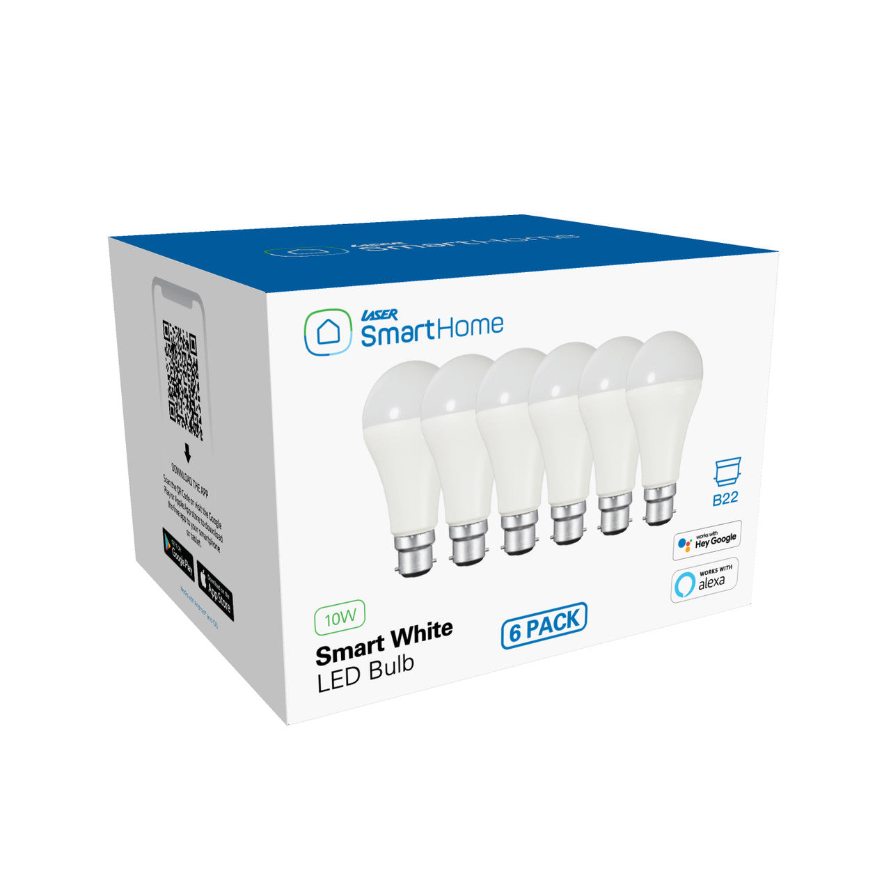 Laser Smart White LED Bulb B22 6 Pack – Wi-Fi Control - Image 3