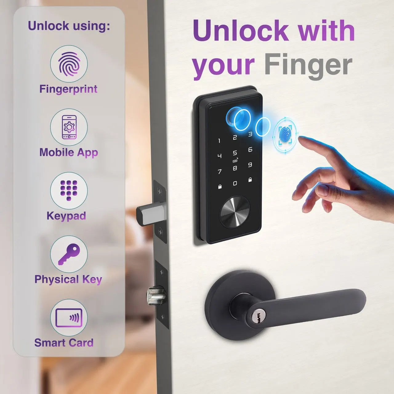 Laser Smart Home Smart Deadbolt Keyless Entry - Image 2