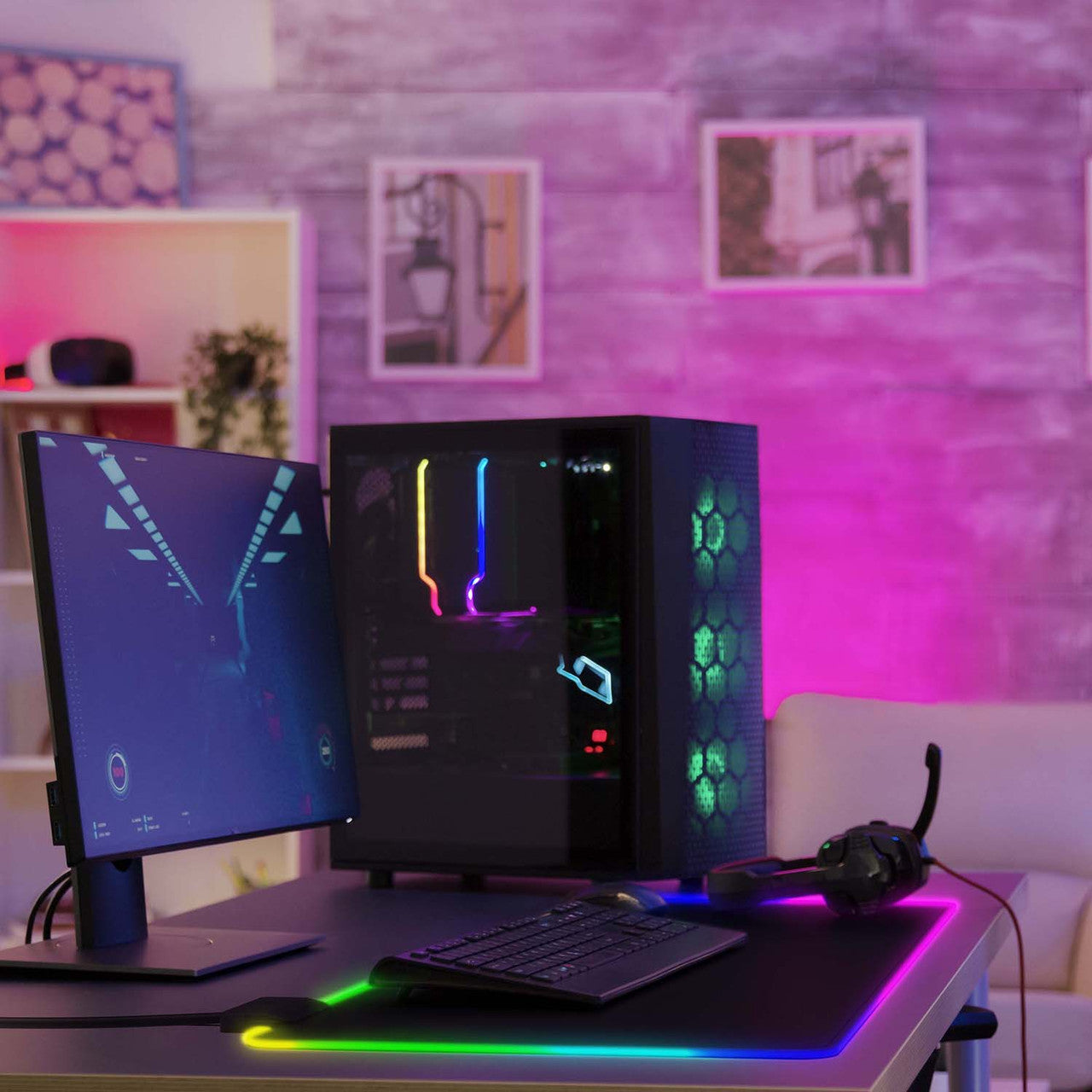 Laser RGB LED Gaming Mouse Pad Extra Large - Image 2