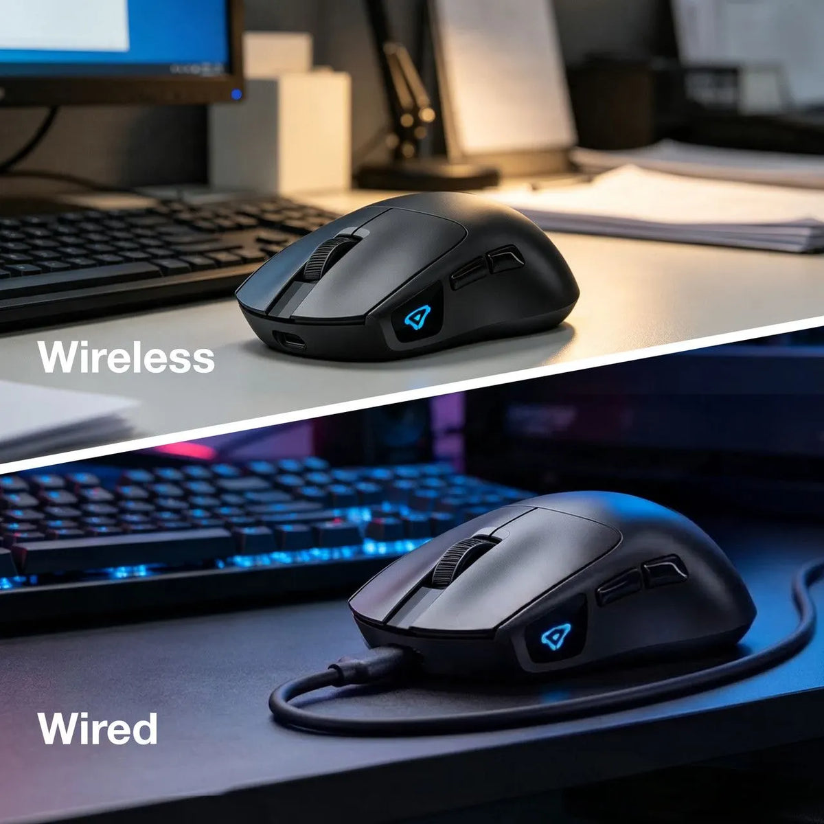 Wireless Gaming Mouse 7200 DPI - Black - Image 5