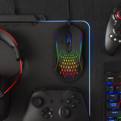 Laser RGB Lightweight Gaming Mouse - Black - Image 6