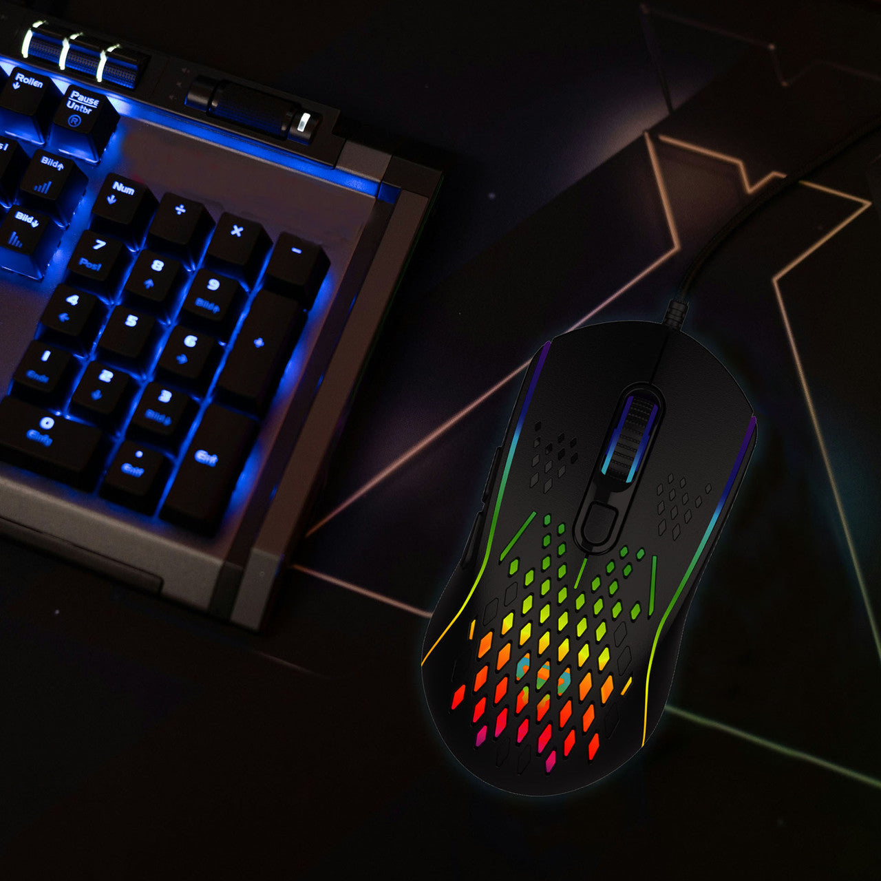 Laser RGB Lightweight Gaming Mouse - Black - Image 7