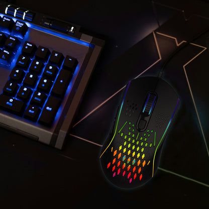 Laser RGB Lightweight Gaming Mouse - Black - Image 7