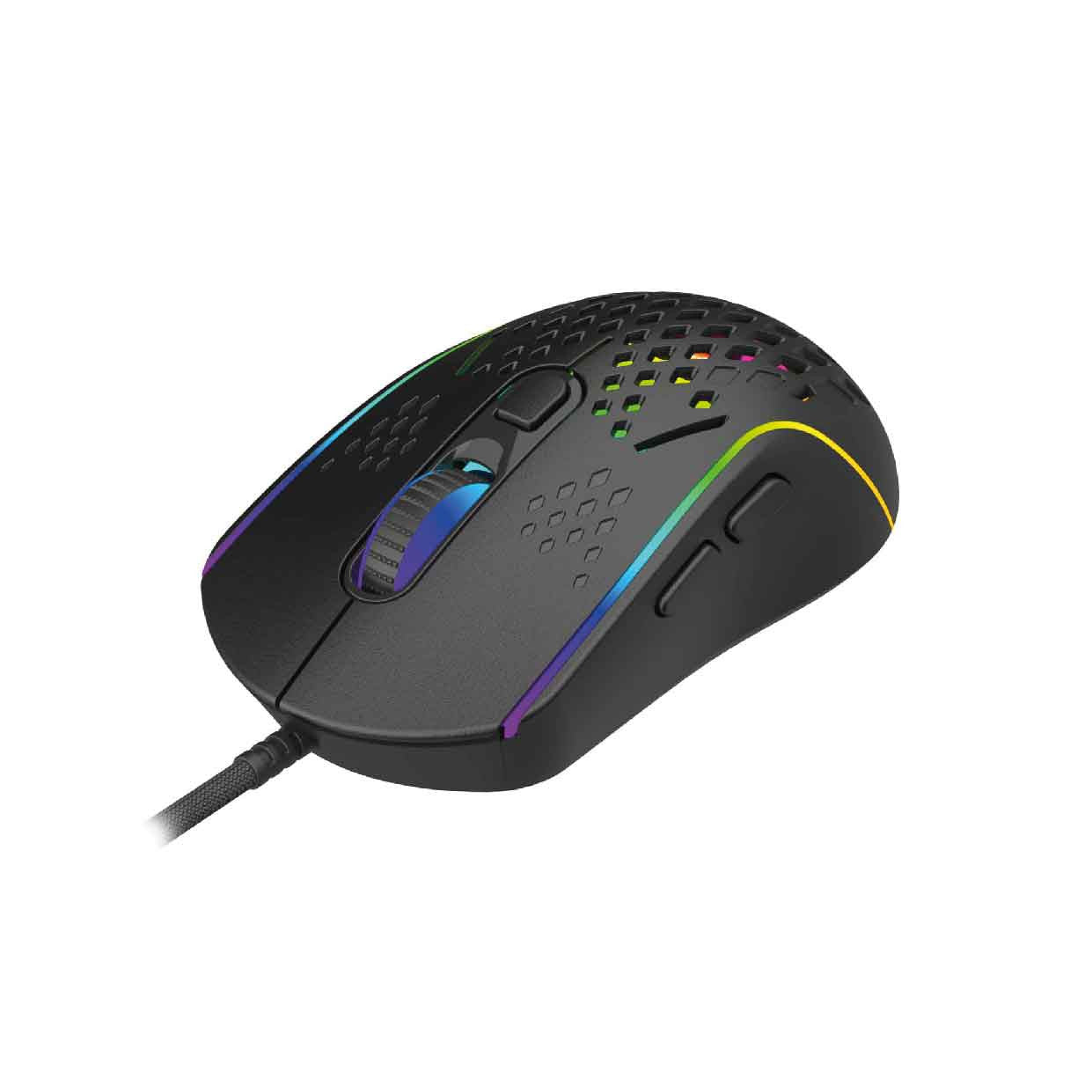 Laser RGB Lightweight Gaming Mouse - Black - Image 9