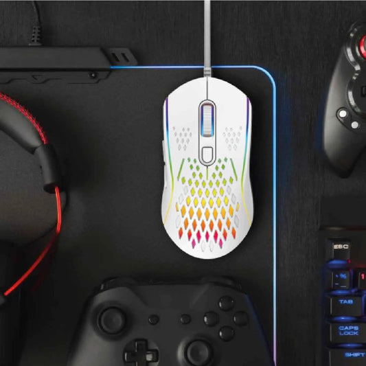 Laser RGB Lightweight Gaming Mouse White - Image 7