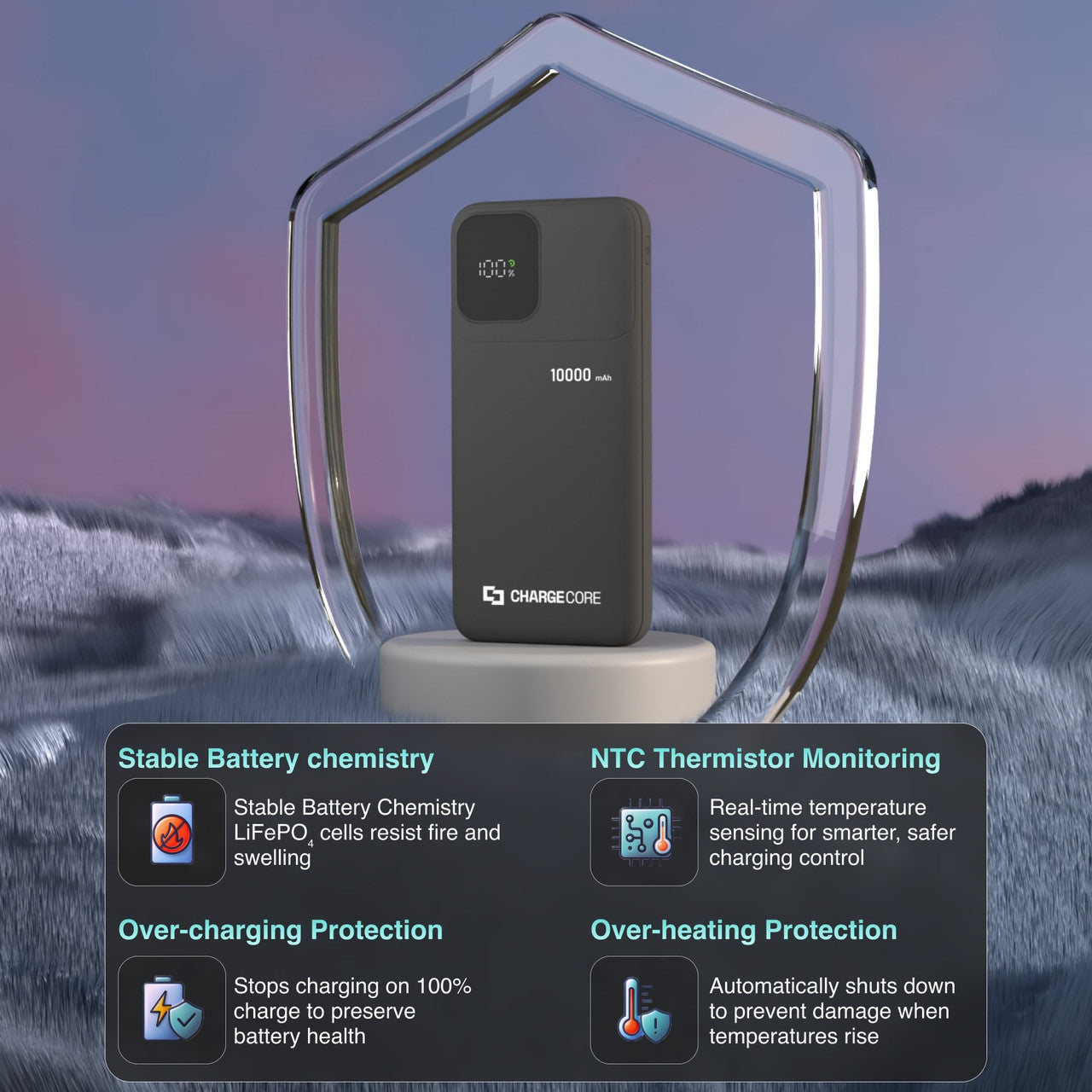 ChargeCore SafeCharge Max 10K - Black - Image 2