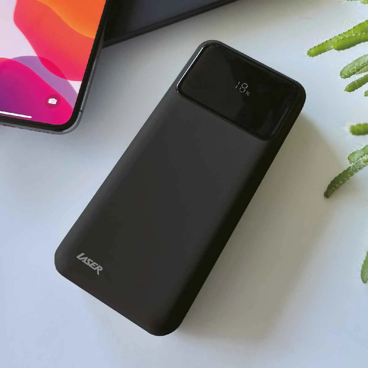 Laser 20000mAh Powerbank 18W PD with LED Black - Image 3
