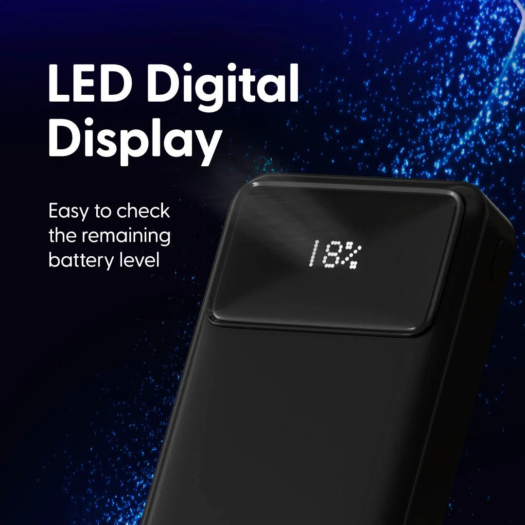 Laser 20000mAh Powerbank 18W PD with LED Black - Image 5