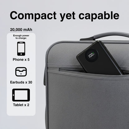 Laser 20000mAh Powerbank Battery Display Black - Image 3