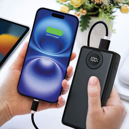 Laser 20000mAh Powerbank Battery Display Black - Image 8