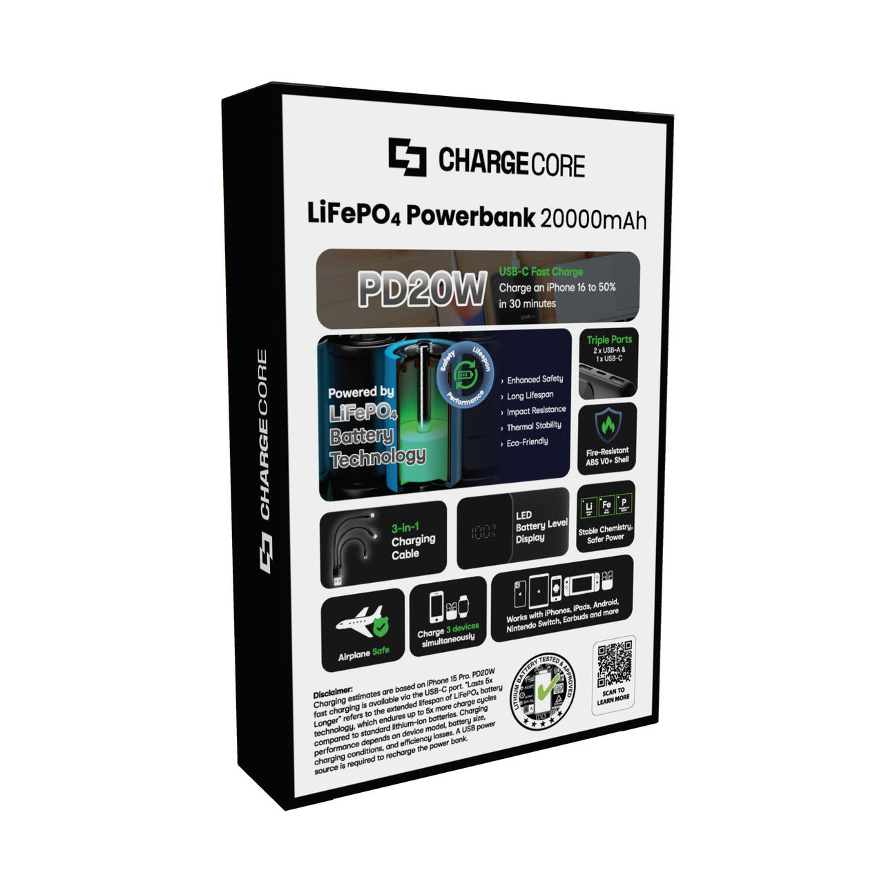 ChargeCore SafeCharge Max 20K - Black - Image 7