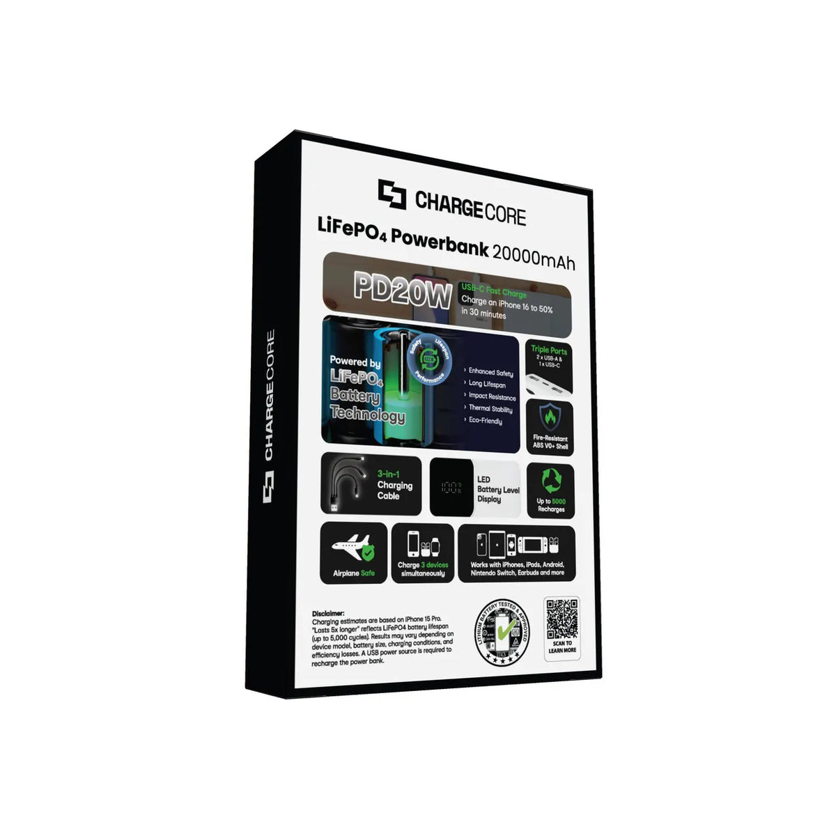 ChargeCore SafeCharge Max 20K - White - Image 8
