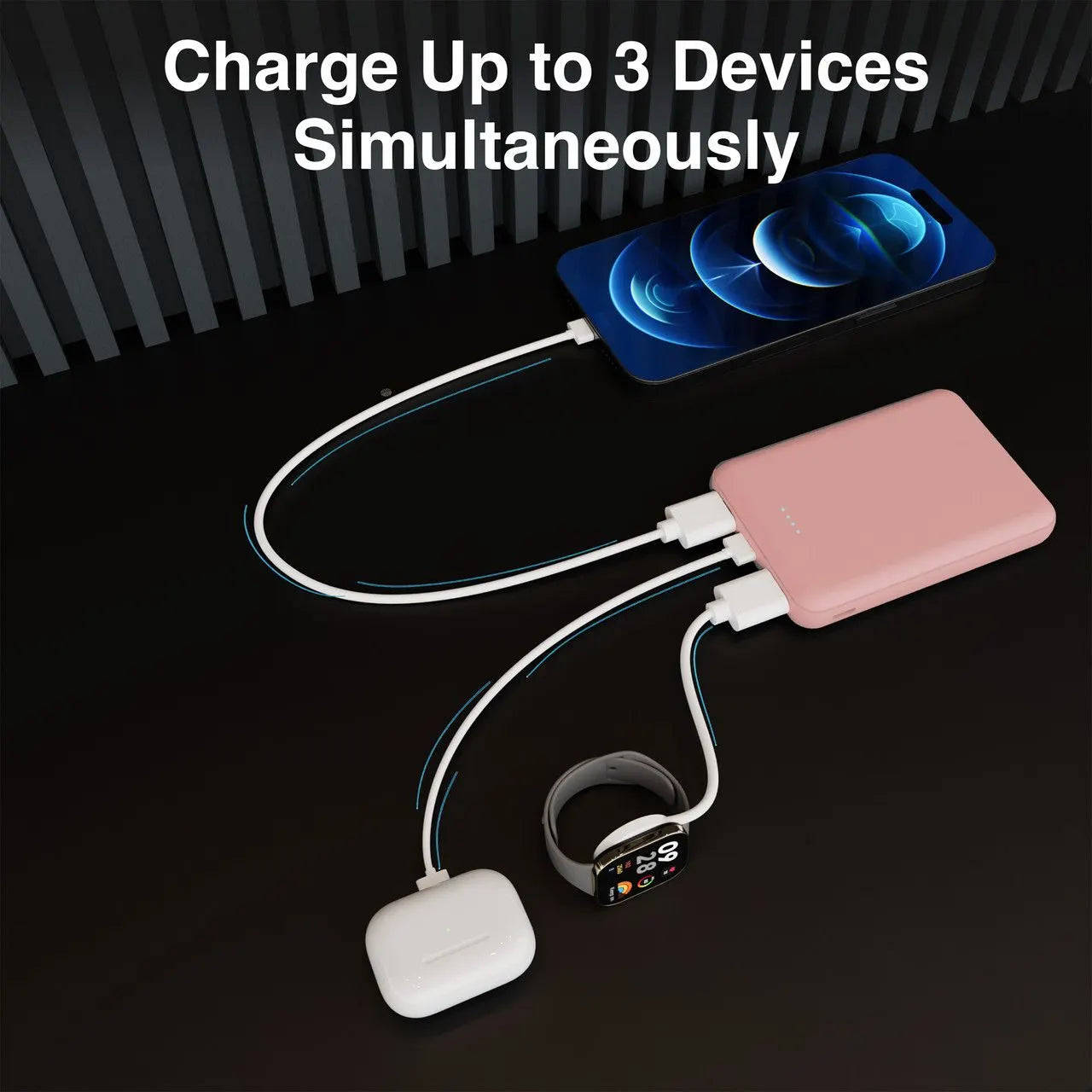 Laser 5000mAh Compact Portable Power Bank - Clay - Image 3