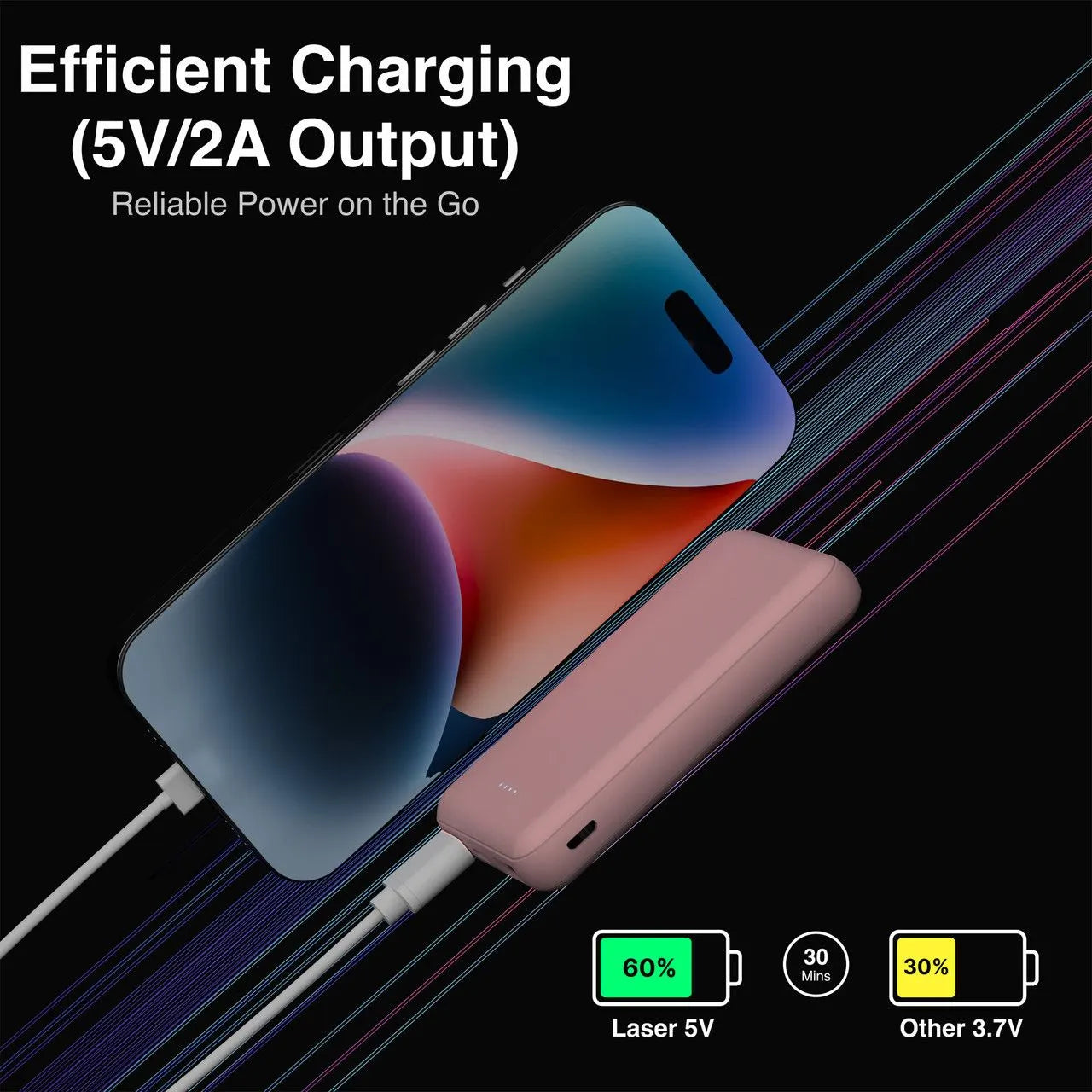 Laser 5000mAh Compact Portable Power Bank - Clay - Image 5