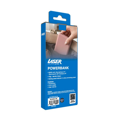 Laser 5000mAh Compact Portable Power Bank - Clay - Image 8