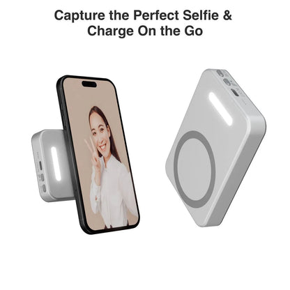Laser ChargeCore 5000mAh Selfie Powerbank - White - Image 5