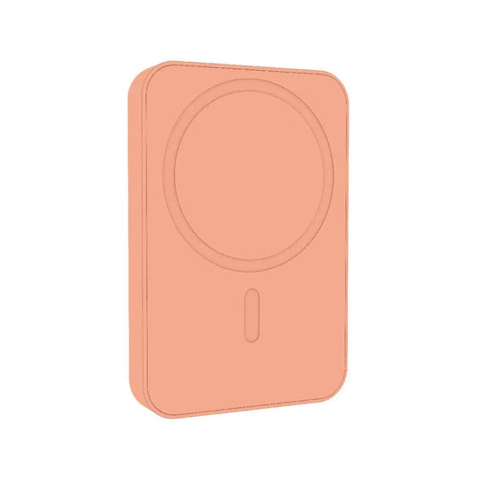 Laser 5000mAh Magnetic Wireless Power Bank Peach