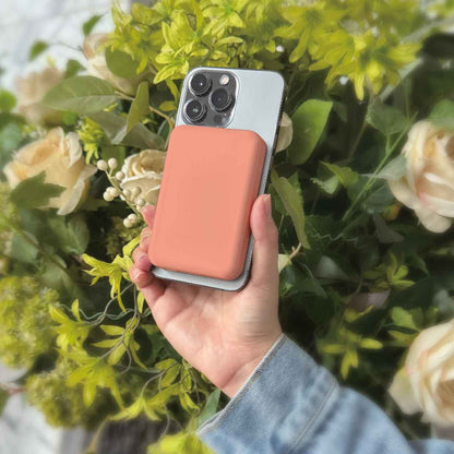 Laser 5000mAh Magnetic Wireless Power Bank Peach - Image 2