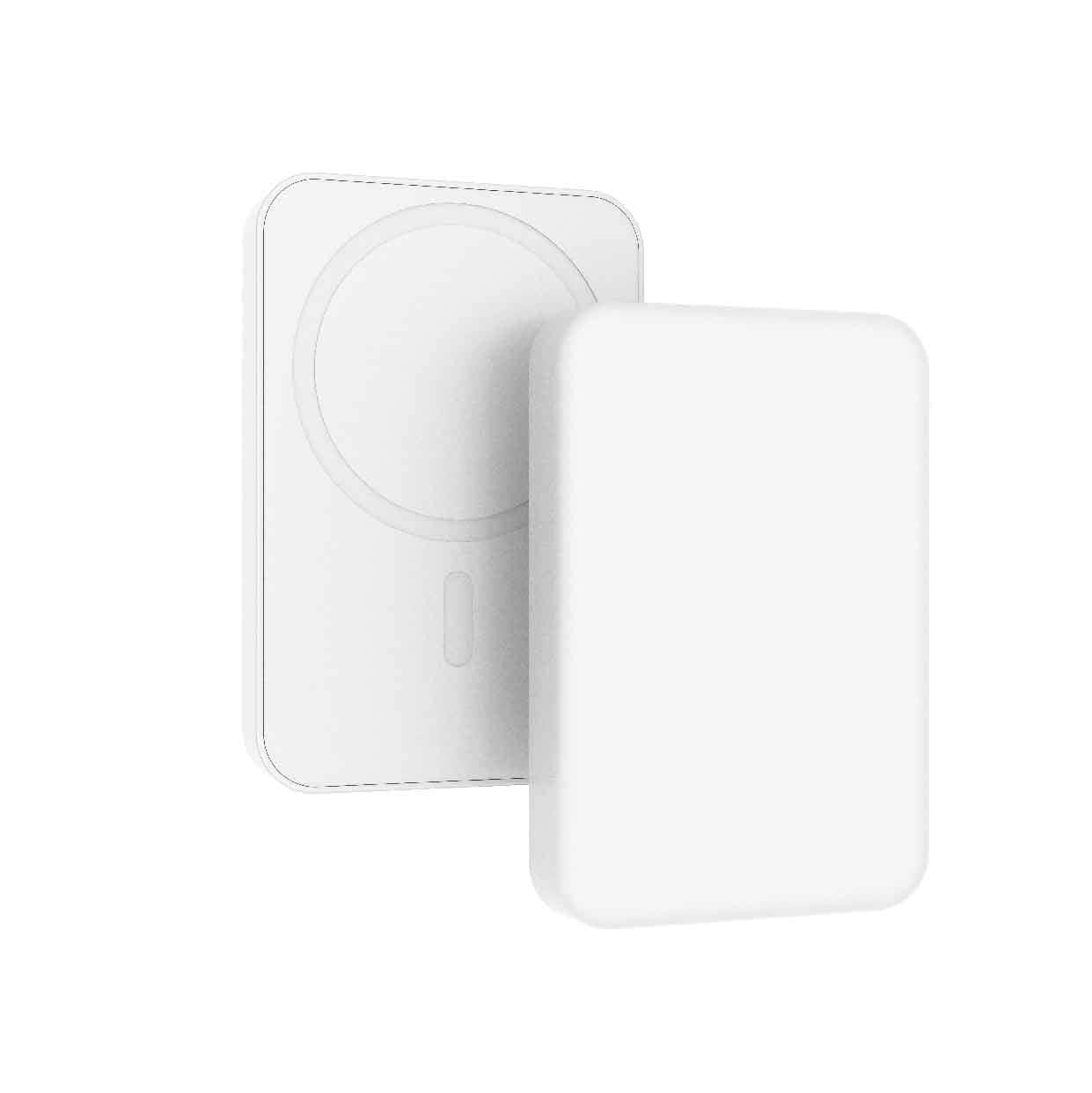 Laser 5000mAh Magnetic Wireless Power Bank White - Image 4