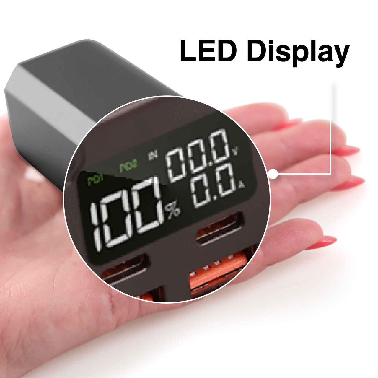 Laser 100W PD 20000mAh Laptop Power Bank Black - Image 3