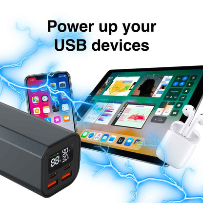 Laser 100W PD 20000mAh Laptop Power Bank Black - Image 4