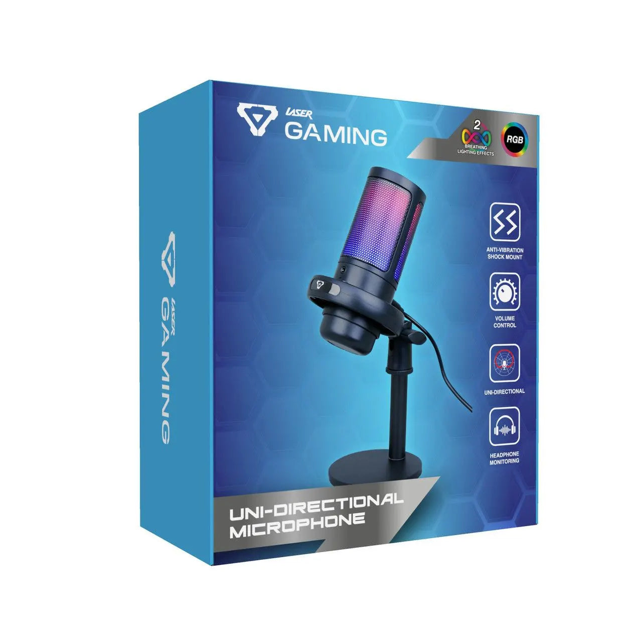 Laser RGB Streaming Microphone with Headphone Jack - Image 8