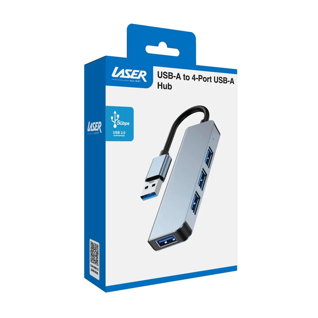 Laser USB 3.0 Data Hub with 4 USB-A Ports - Image 5
