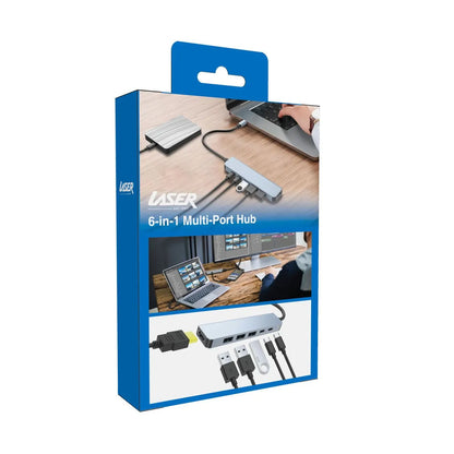 Laser USB-C 6-in-1 Multi-Port Hub with 4K HDMI and 100W PD Charging - Image 8