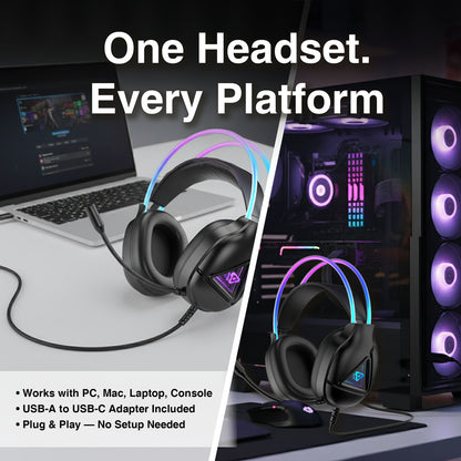 Laser RGB Infinity Wired Gaming Headphones - Image 2