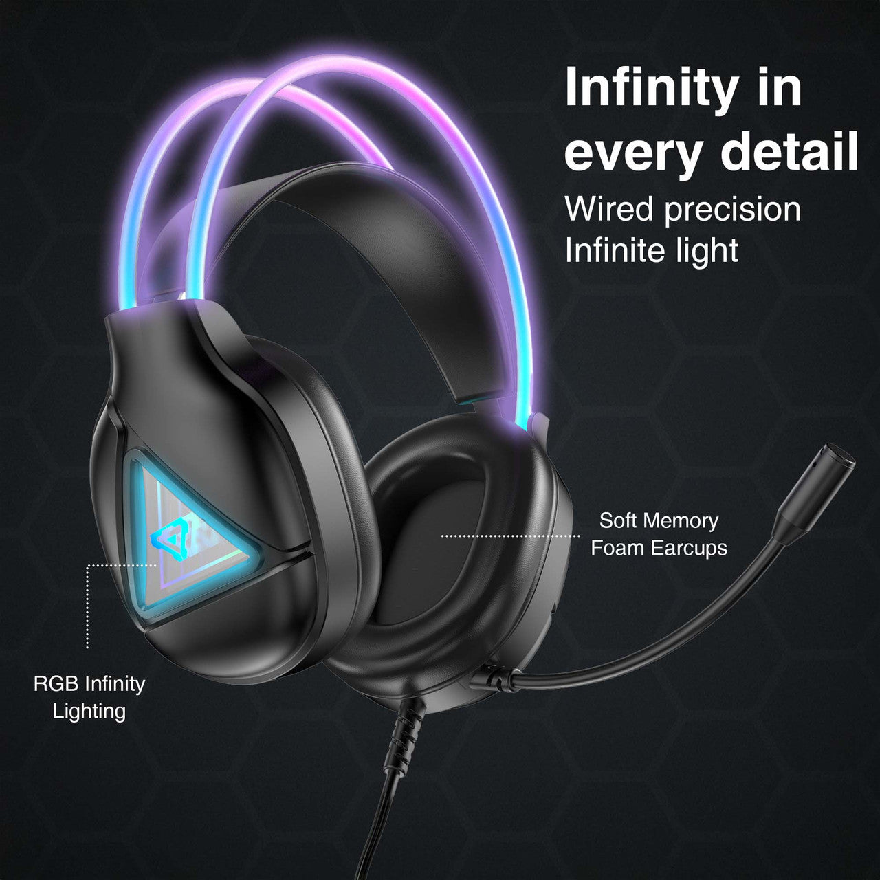 Laser RGB Infinity Wired Gaming Headphones - Image 4