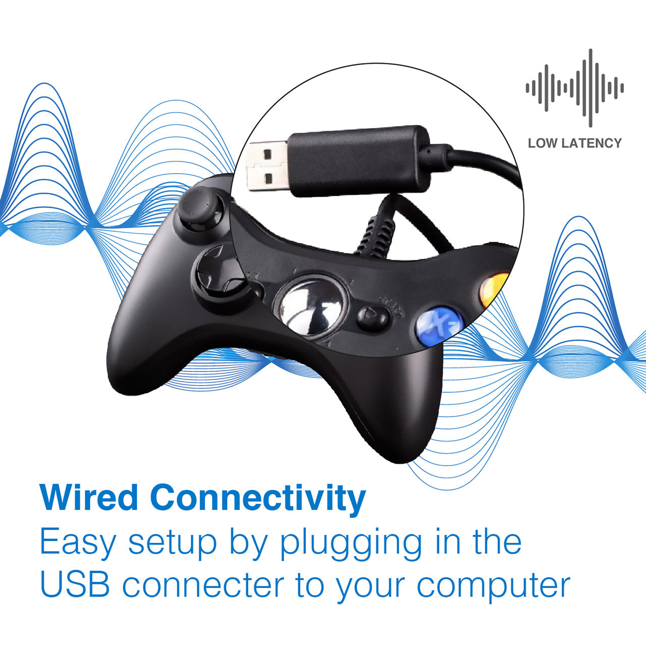 Laser Gaming Wired PC Controller - Black - Image 9
