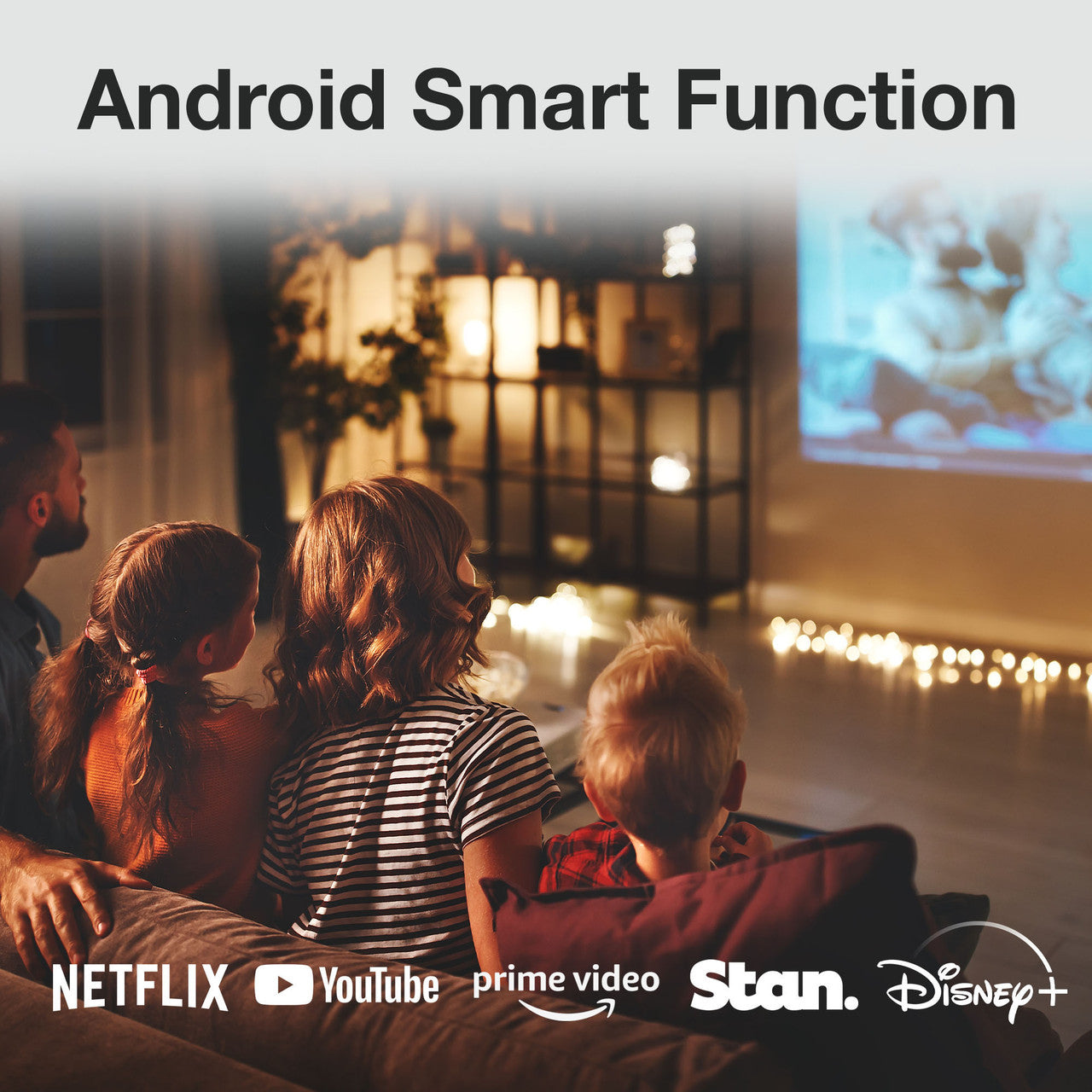 Laser Cube Android Projector with 120in Screen - Image 2
