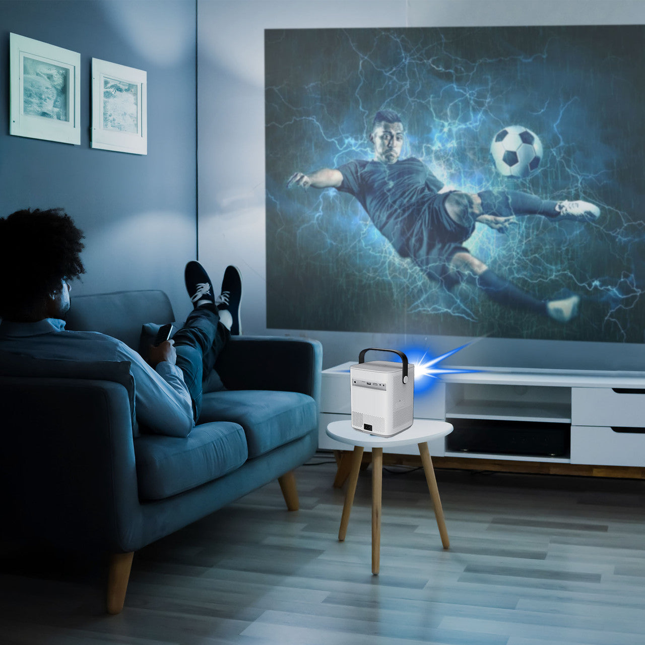 Laser Cube Android Projector with 120in Screen - Image 6