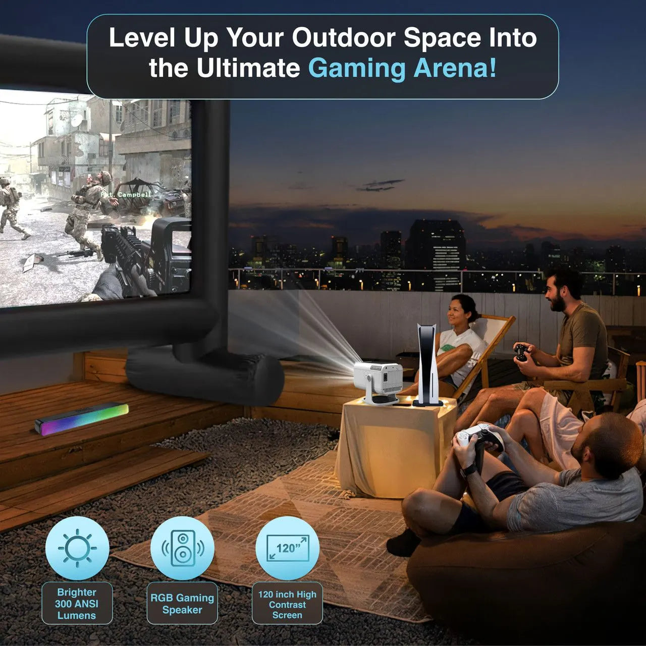 Laser Precision Outdoor Gaming Projector Bundle - Image 2