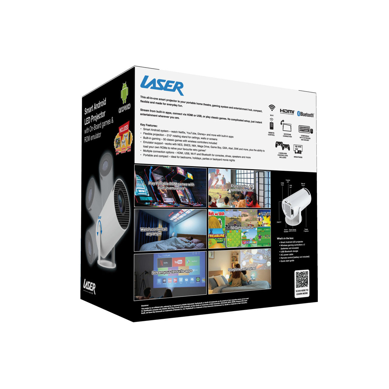 Laser Smart Projector with Games White - Image 6