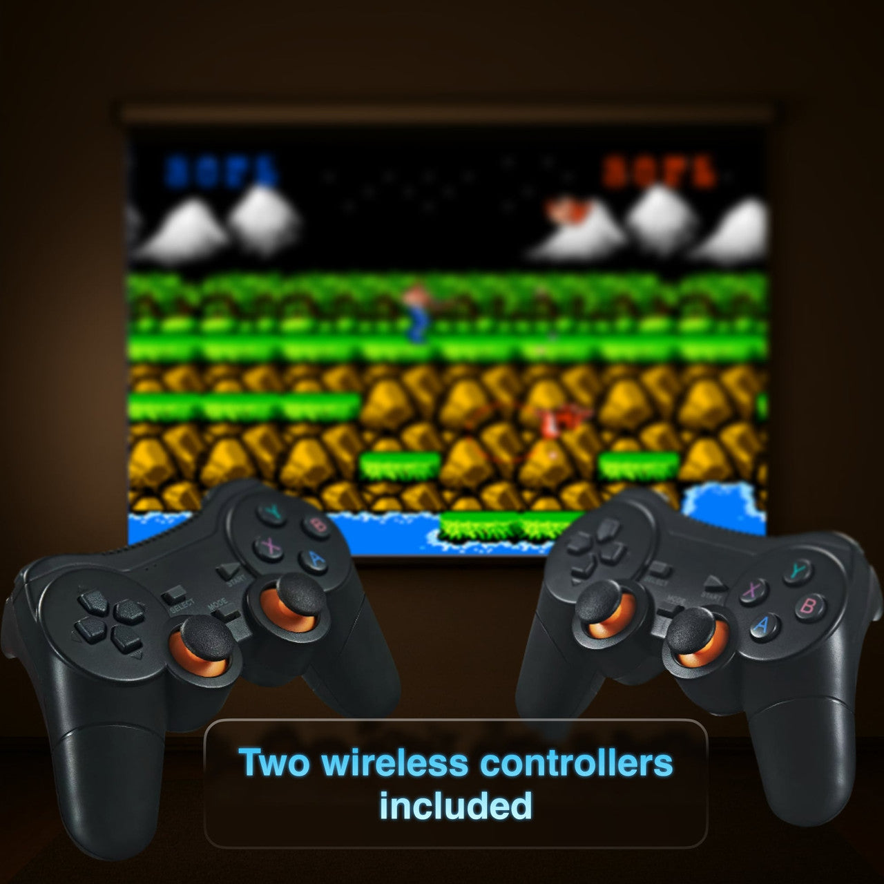 Smart Gaming Projector with 80 Games Dual Controllers - Image 9