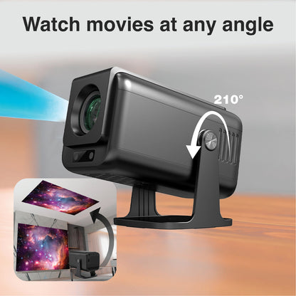 Laser 1080p Android Multi-Angle LED Projector Black - Image 3
