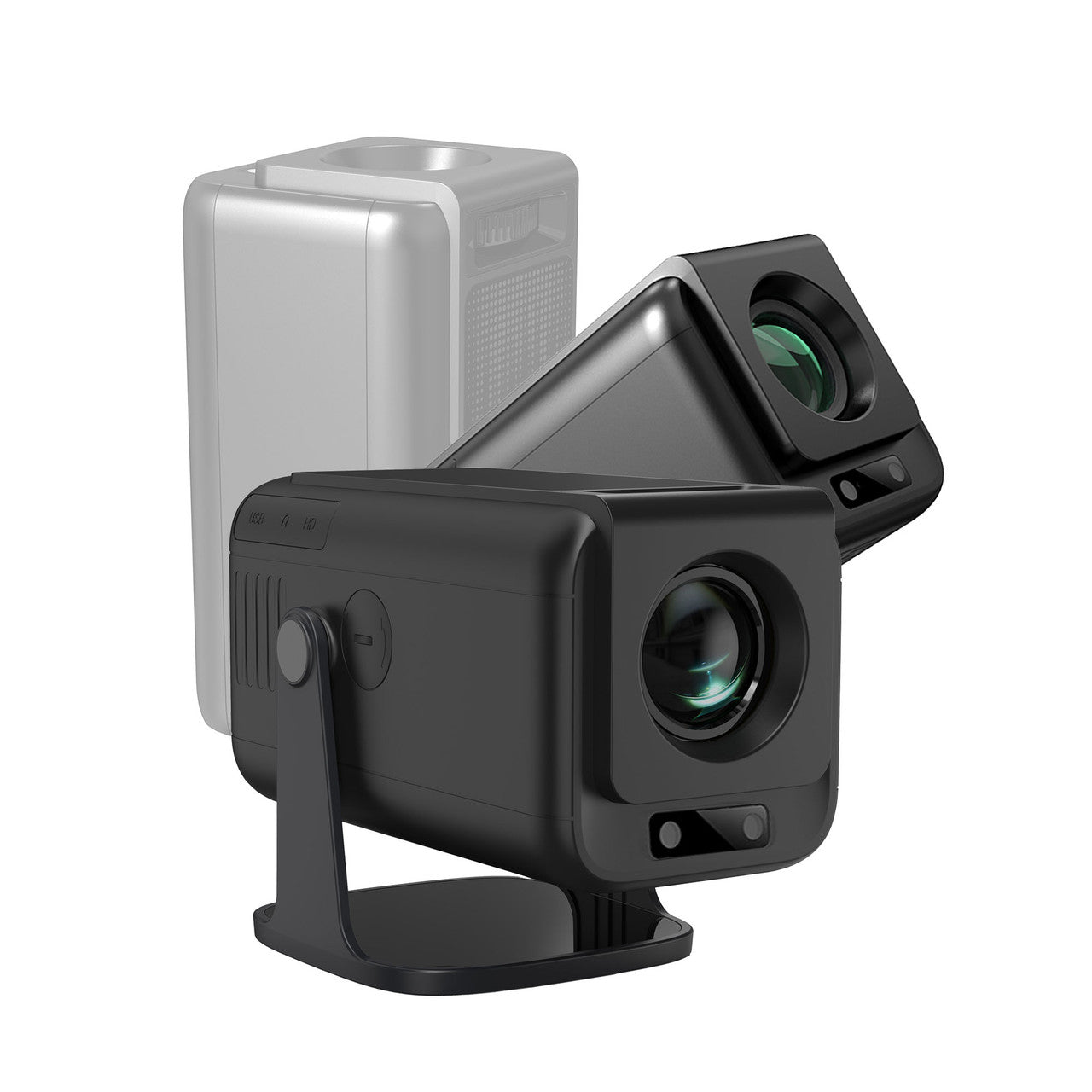 Laser 1080p Android Multi-Angle LED Projector Black - Image 7