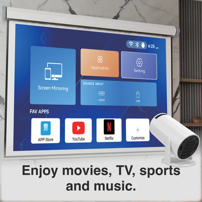 Laser Multi-Angle Tube LED Projector, Android TV 1080p - Image 4