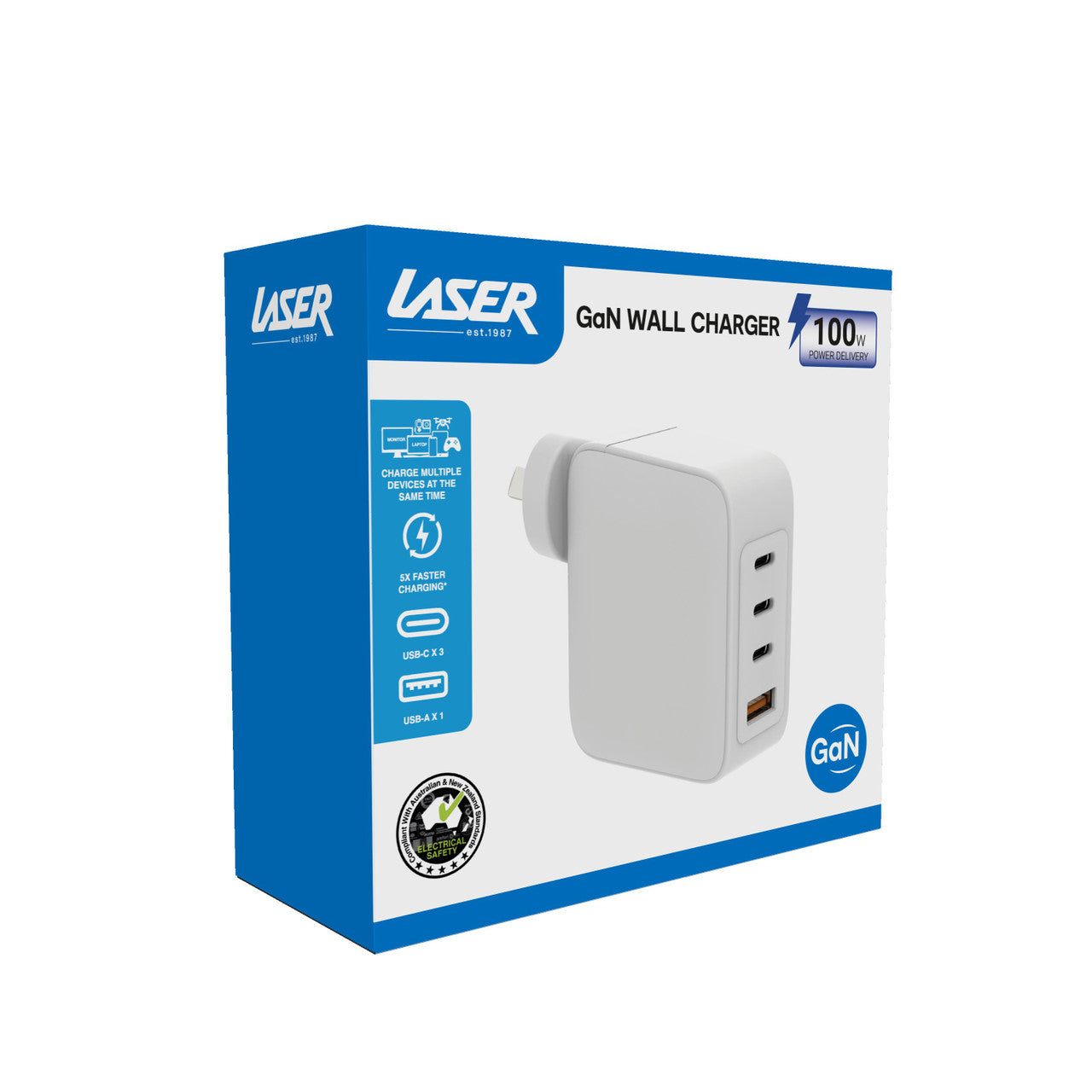 Laser 100W GaN USB-C and USB-A Wall Charger - Image 7