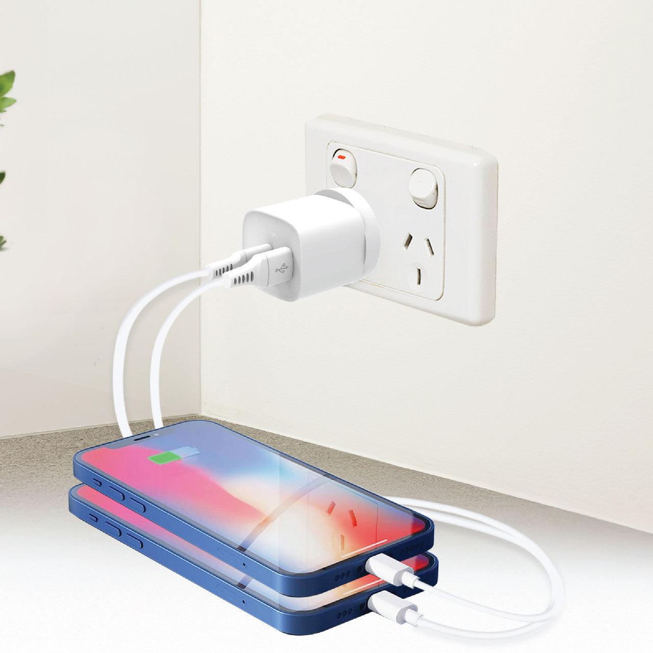 Laser Dual Port 45W USB Wall Charger White - Image 2