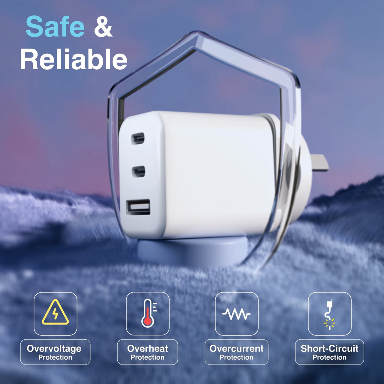 Laser 65W GaN Travel Charger with 4 Adaptors - Image 7