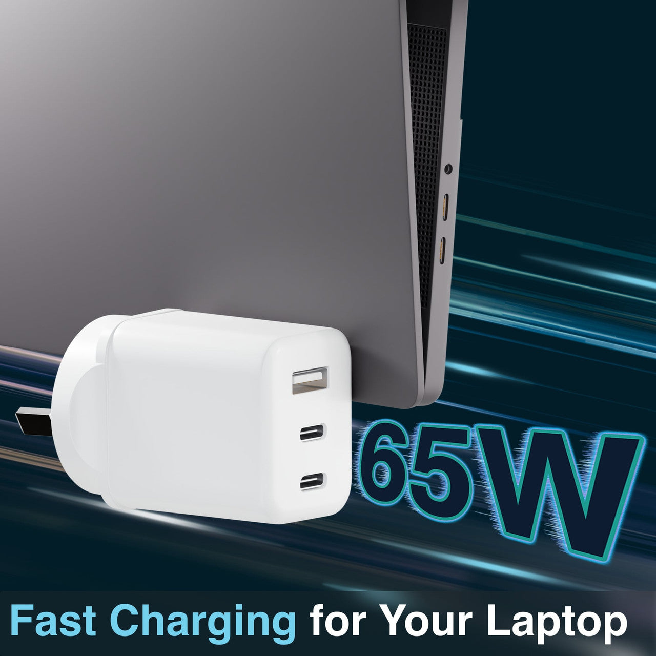 Laser 65W GaN Travel Charger with 4 Adaptors - Image 8